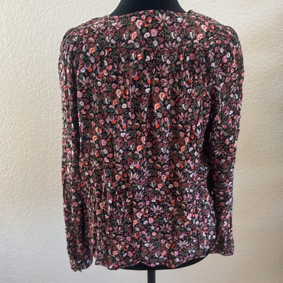 Maeve Anthropologie Flowy Pink and Purple Floral Button Down Too 0079 - Picture 6 of 11